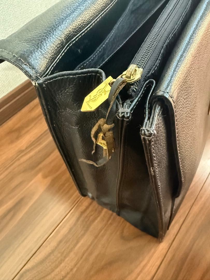 専用です！！イヴサンローラン ビジネスバッグ　YSL 裏地総柄　ヴィンテージ