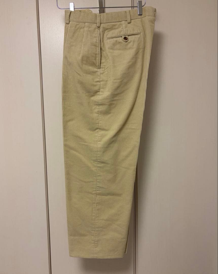 90s ラルフローレン 太畝 コーデュロイパンツ ホワイト 白 アンドリュー