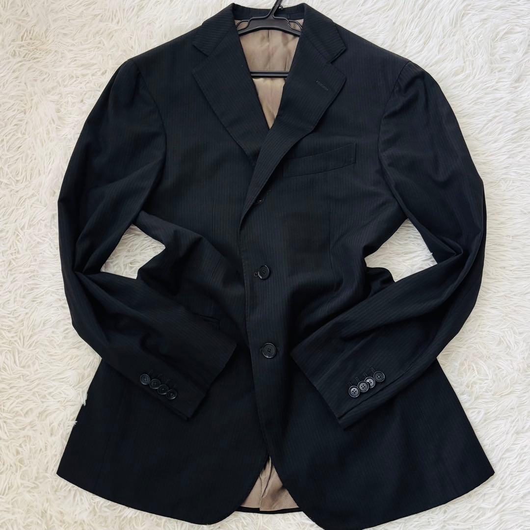 極美品✨ボリオリ×ロロピアーナ　テーラードジャケット46 本切羽ブラック