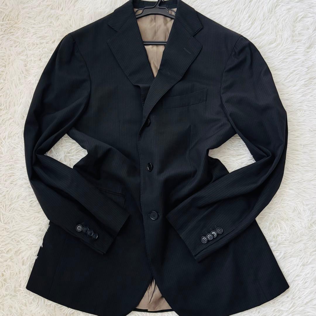 極美品✨ボリオリ×ロロピアーナ　テーラードジャケット46 本切羽ブラック