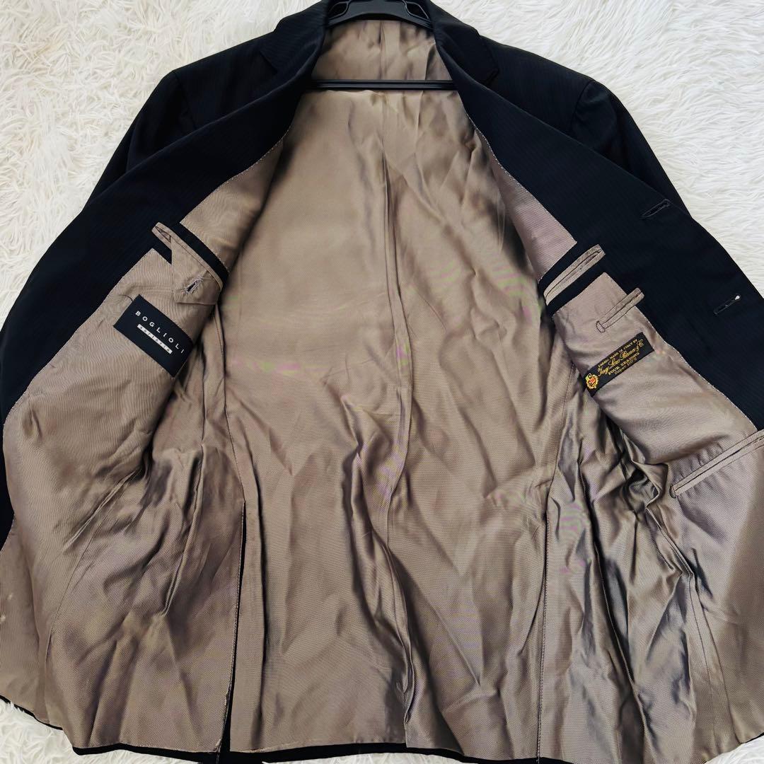 極美品✨ボリオリ×ロロピアーナ　テーラードジャケット46 本切羽ブラック