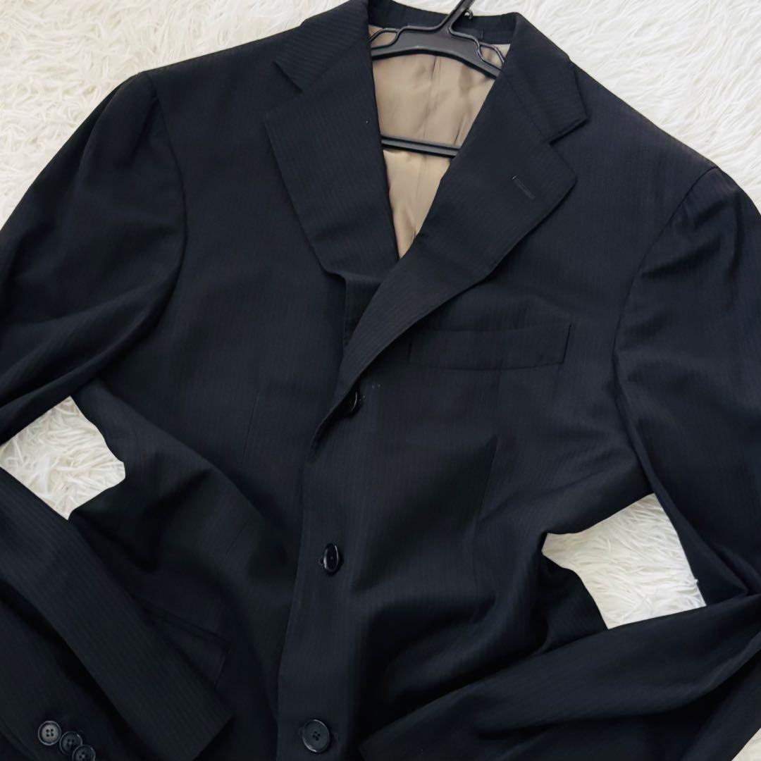 極美品✨ボリオリ×ロロピアーナ　テーラードジャケット46 本切羽ブラック
