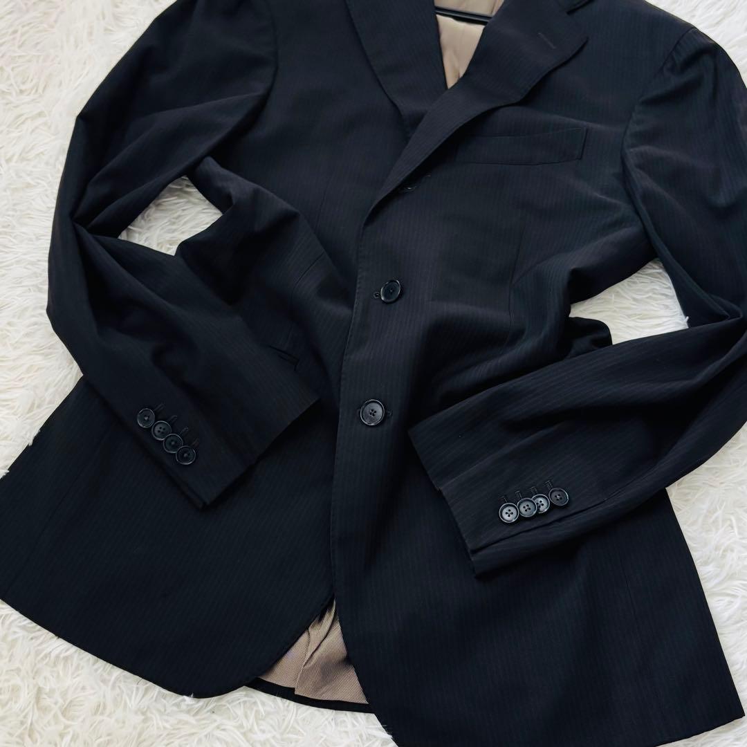 極美品✨ボリオリ×ロロピアーナ　テーラードジャケット46 本切羽ブラック