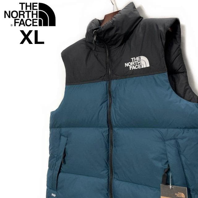 【期間限定価格】ノースフェイス ダウンベスト ヌプシ(XL)青 黒 190122