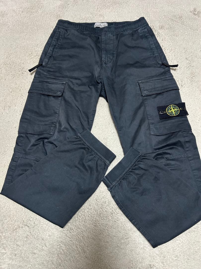 【人気定番】STONE  22AW カーゴパンツ ブラック W30