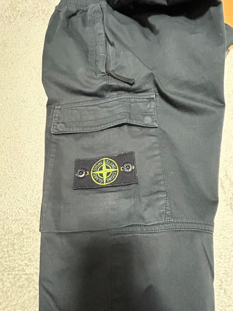 【人気定番】STONE  22AW カーゴパンツ ブラック W30