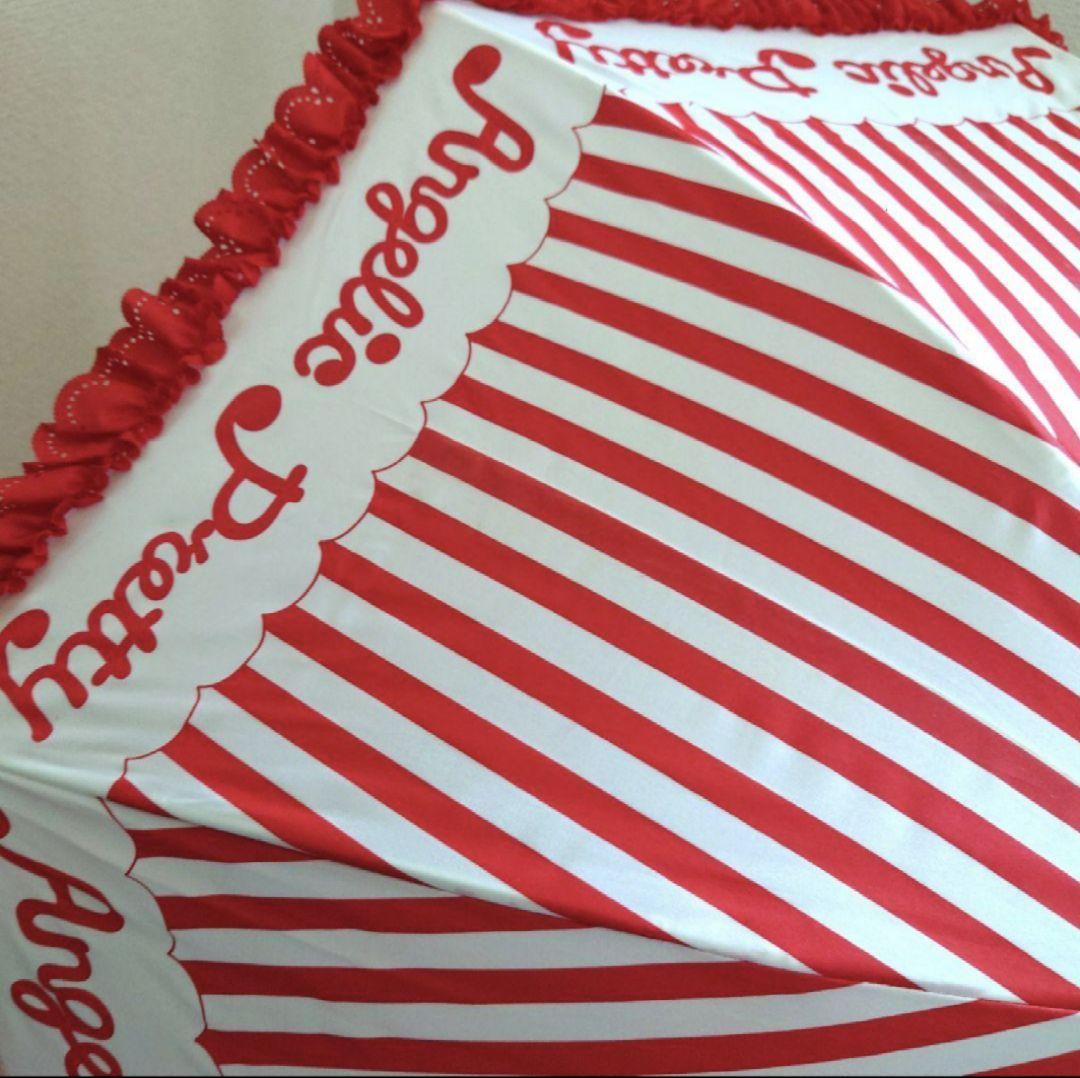 angelicpretty 　おしゃれストライプアンブレラ　アカ