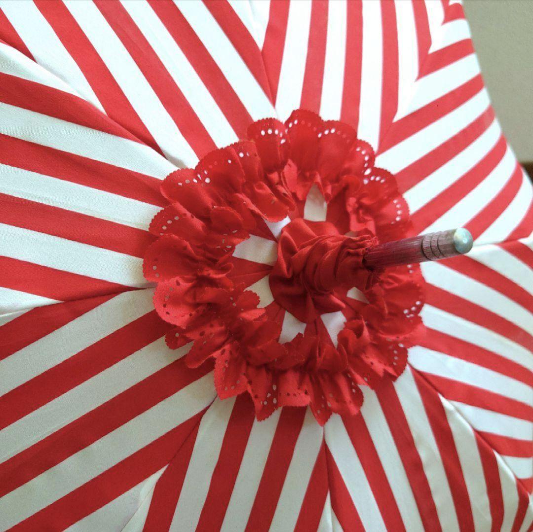 angelicpretty 　おしゃれストライプアンブレラ　アカ