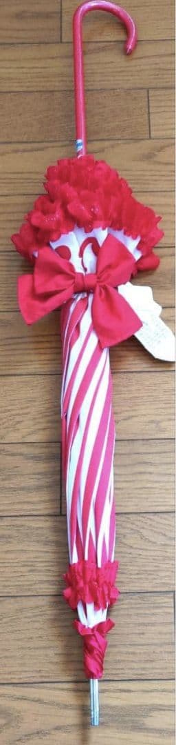 angelicpretty 　おしゃれストライプアンブレラ　アカ