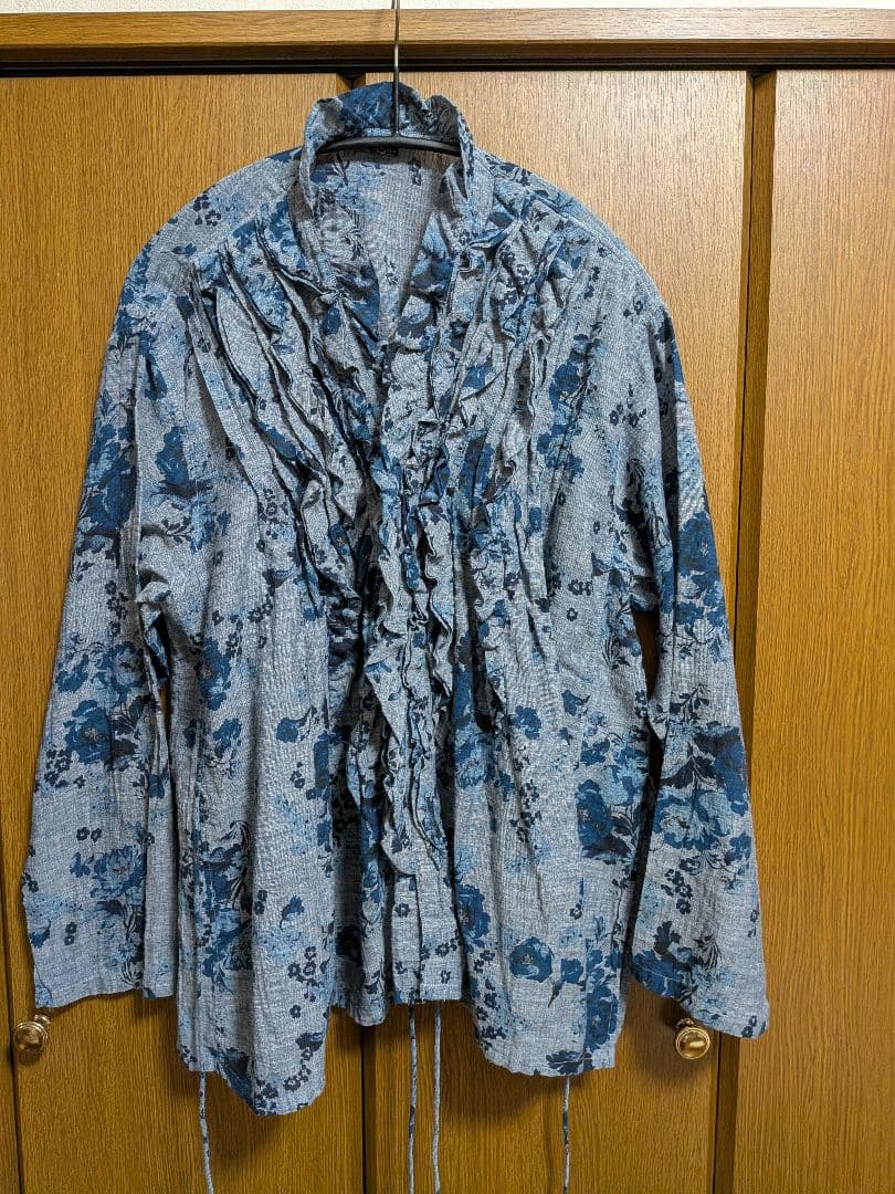 45R45rpm カーゼローズプリントのカシュクール（インディゴ）