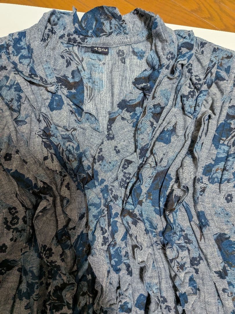 45R45rpm カーゼローズプリントのカシュクール（インディゴ）