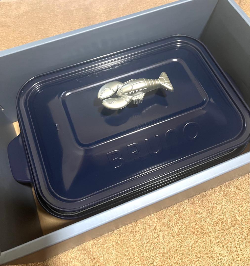 BRUNO ホットプレート ネイビー たこ焼きプレート付き　新品未使用