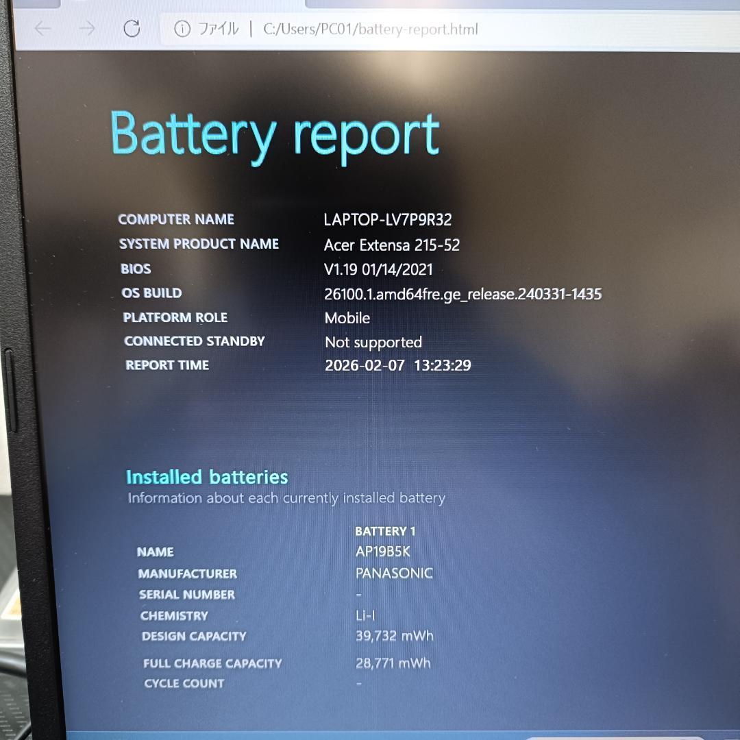 ノートPC 10世代 Corei5 Windows11 SSD メモリ8GB 黒