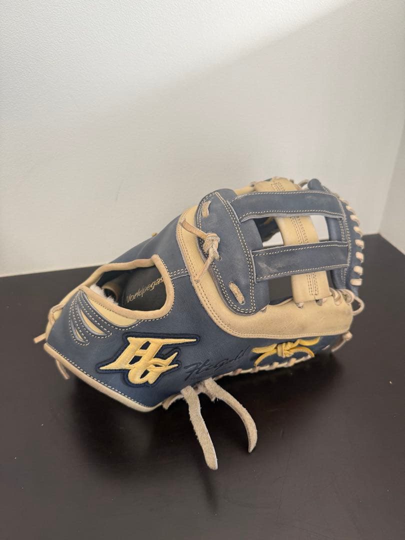 ハイゴールド　軟式グローブ ネイビー/ベージュ