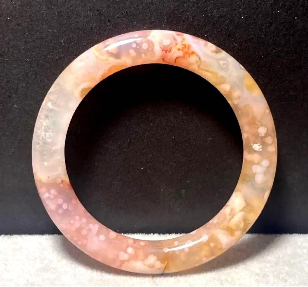 天然　桜メノウバングル　59mm
