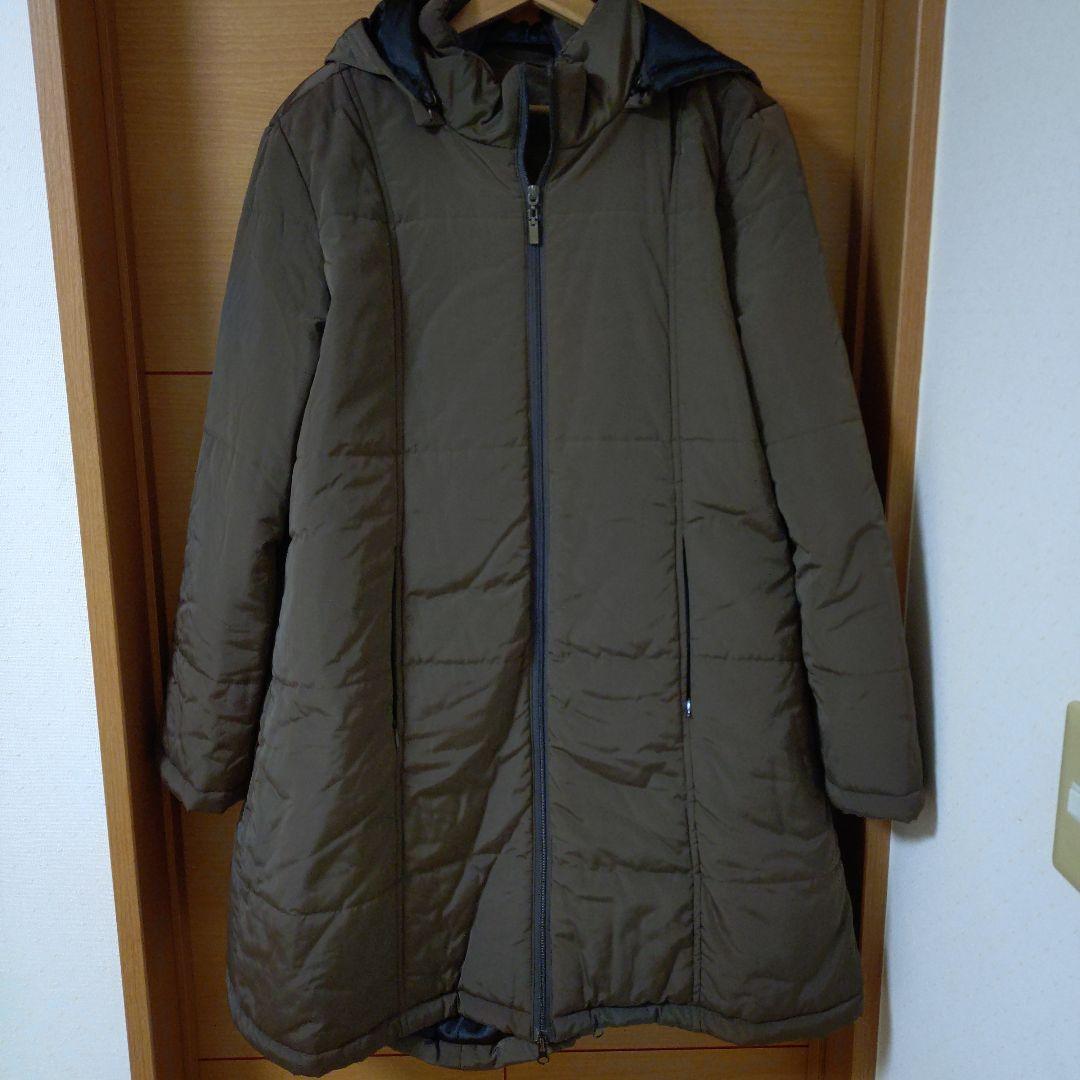 Milktea ステラ4way 中綿ロングママコート フード付き カーキ　極美品