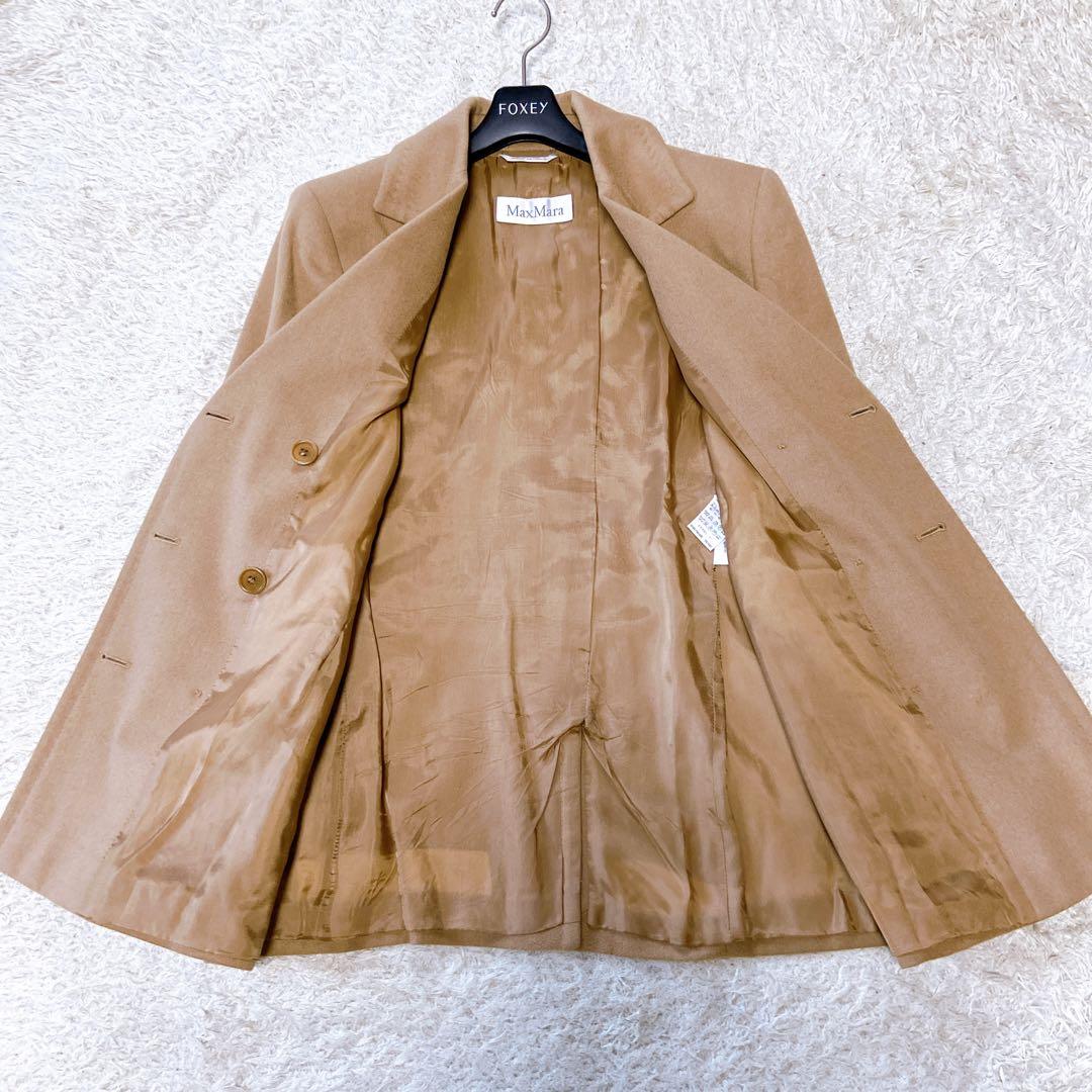美品 マックスマーラ 白タグ キャメル100% ダブルジャケット　44サイズ