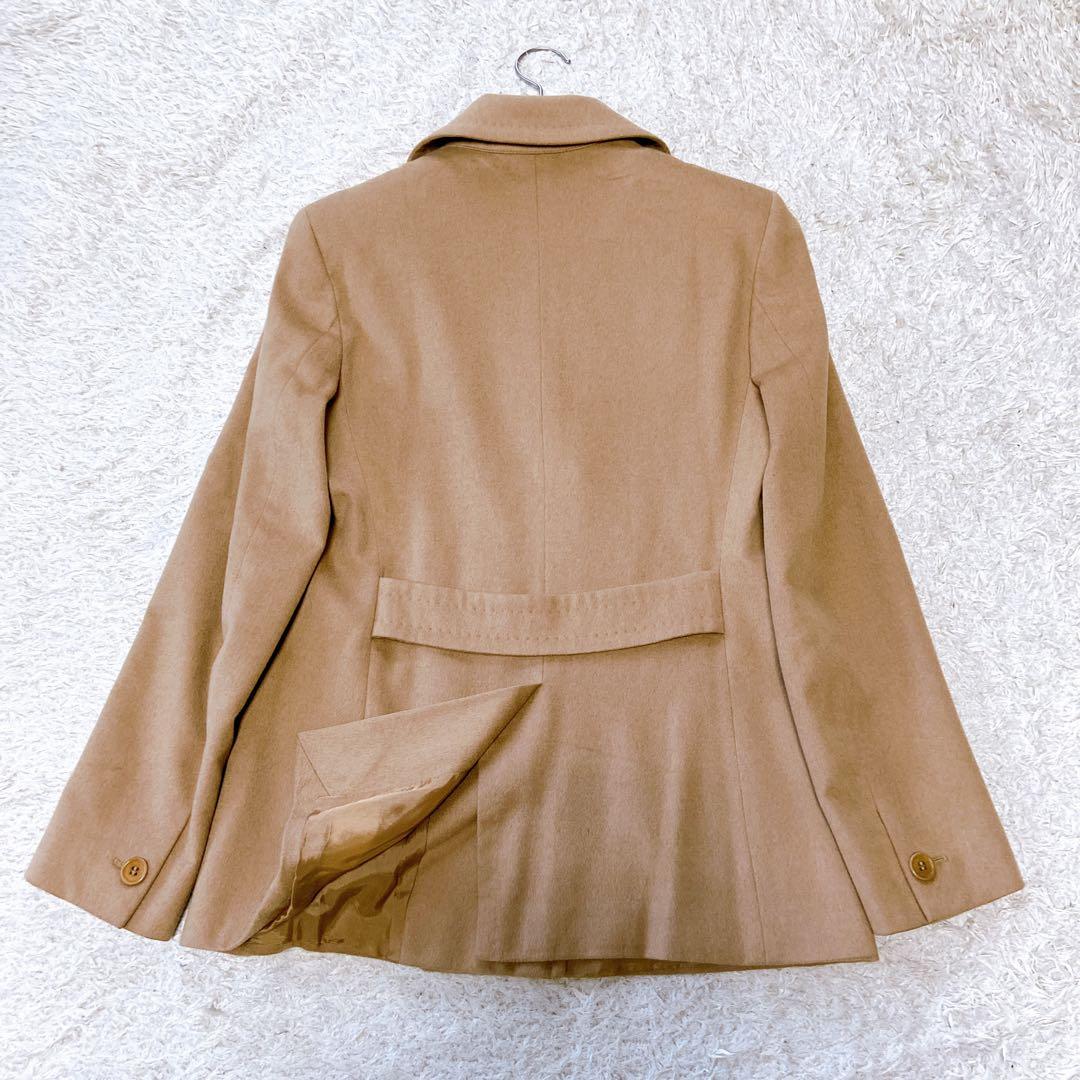 美品 マックスマーラ 白タグ キャメル100% ダブルジャケット　44サイズ