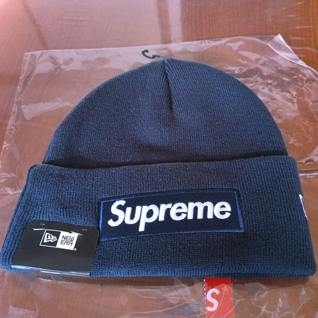 帽子 Supreme New Era Box Logo Beanie Cap Navy