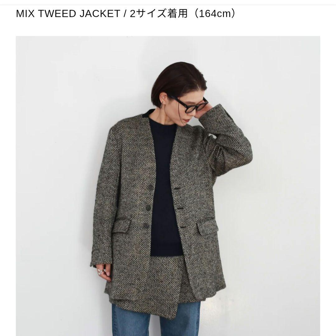 ビソウン　BISOWN MIX TWEED JACKET