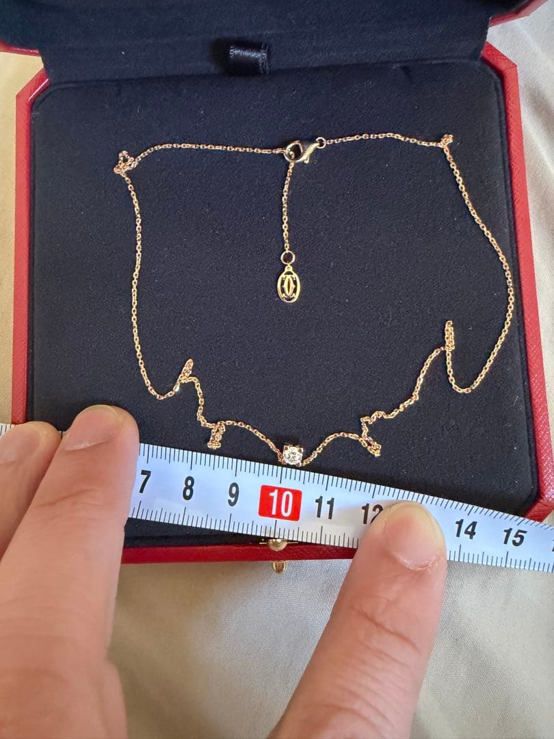 【値引】カルティエ ダムール ネックレス ダイヤ付750正規品証明書箱付2026