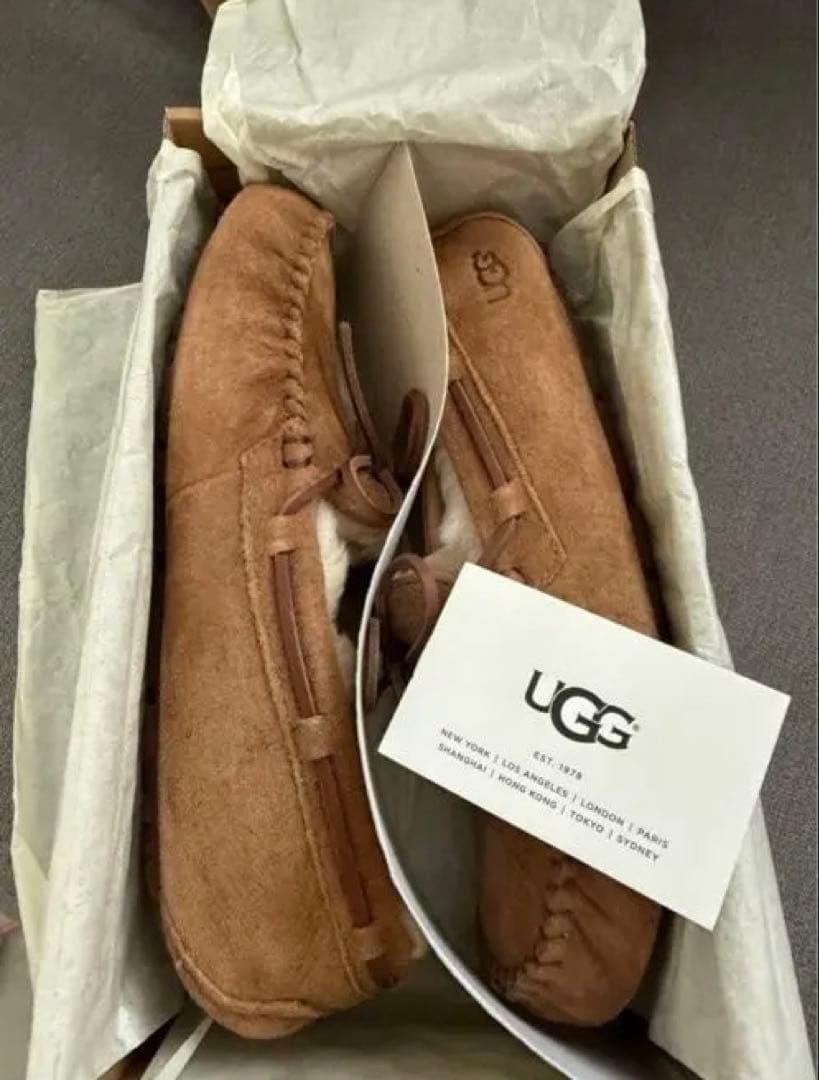 UGG ブラウン系 モカシン　新品未使用　箱付き　24センチ