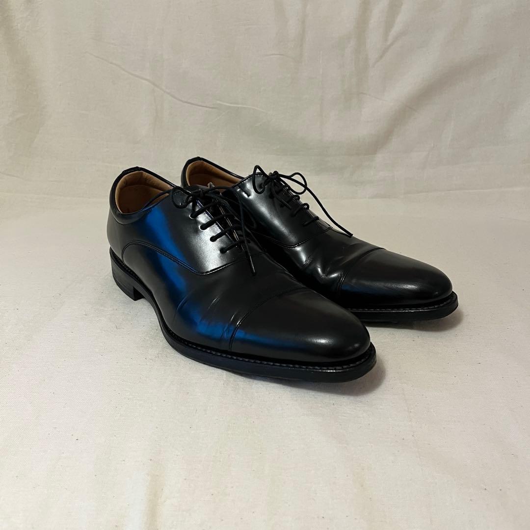 【着用感の少ない美品★人気定番】リーガル革靴★ストレートチップ黒ビジネスブラック