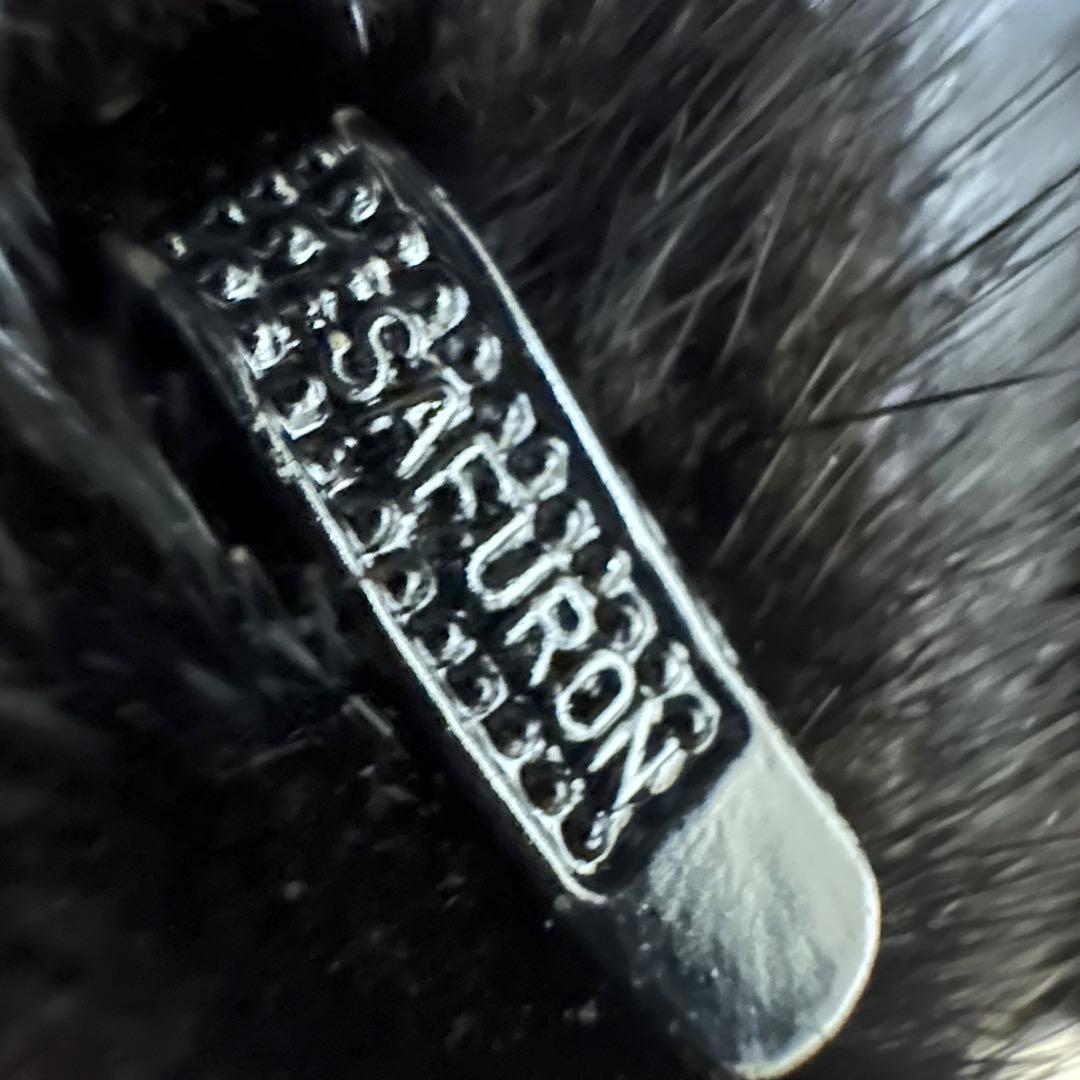 SAFURON サフロン　毛皮コート リアルファー ミンク ブラック 11号