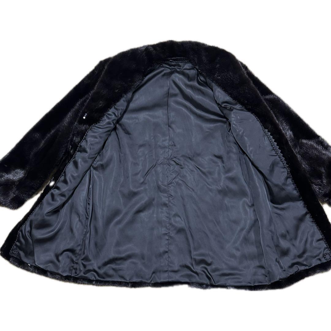 SAFURON サフロン　毛皮コート リアルファー ミンク ブラック 11号