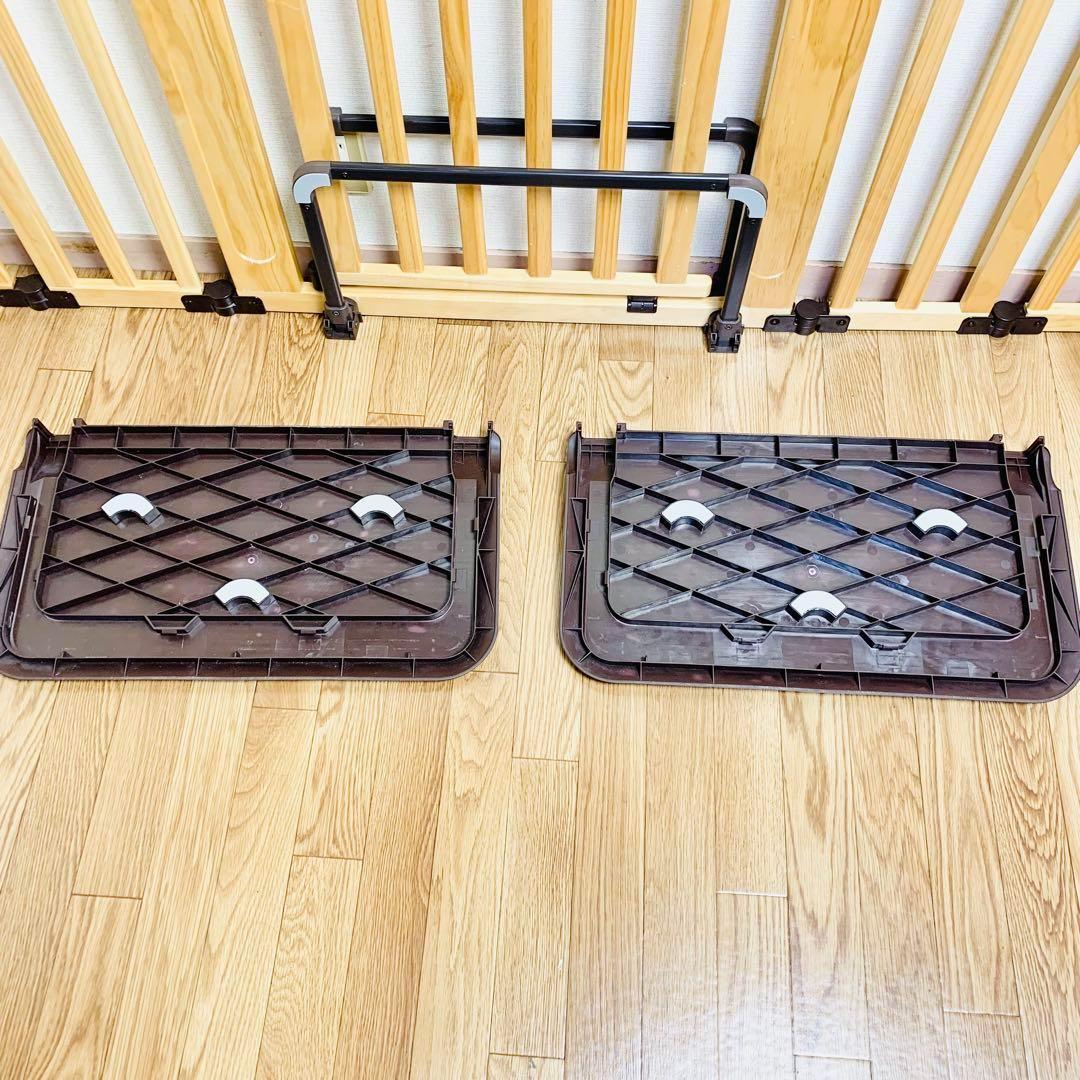 日本育児 おくだけドアーズWoody Lサイズ 木製 自立式 ベビーゲート