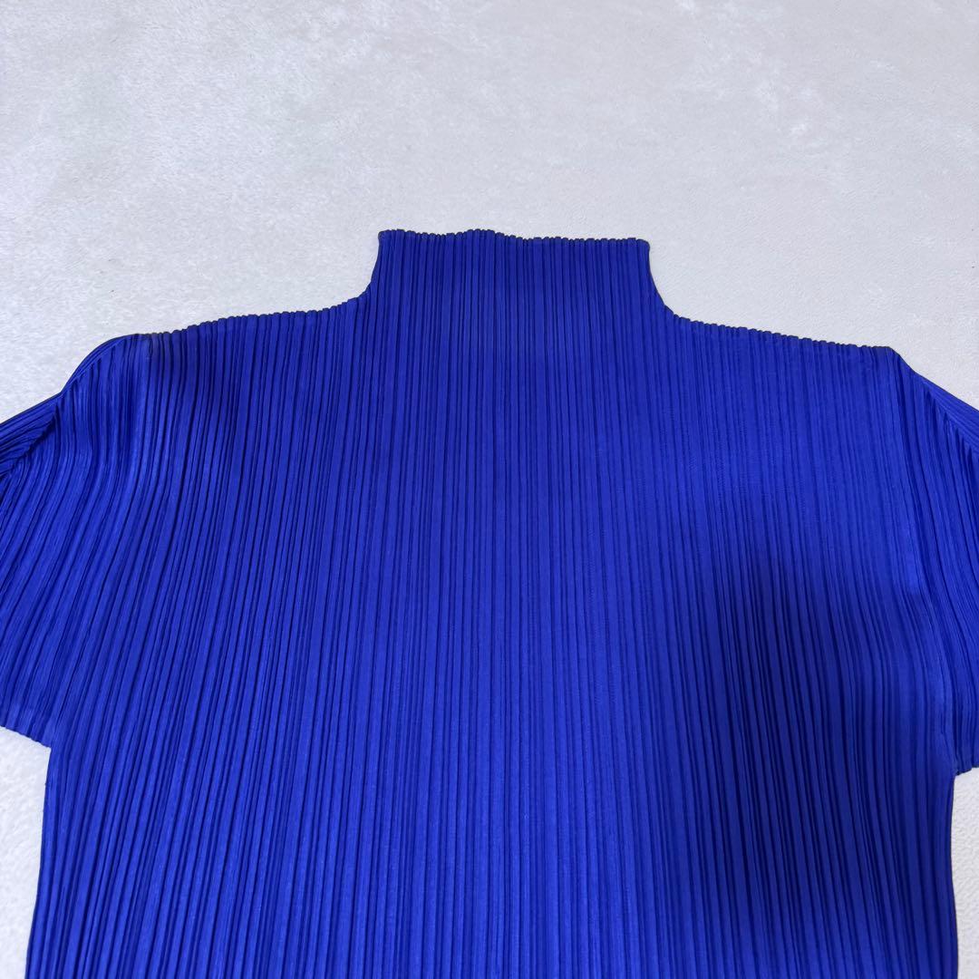 PLEATS PLEASE プリーツ　オーバーサイズ　パープル　長袖　ハイネック