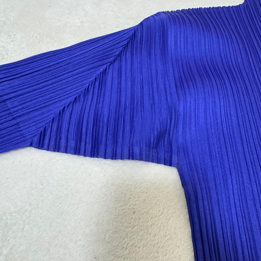 PLEATS PLEASE プリーツ　オーバーサイズ　パープル　長袖　ハイネック