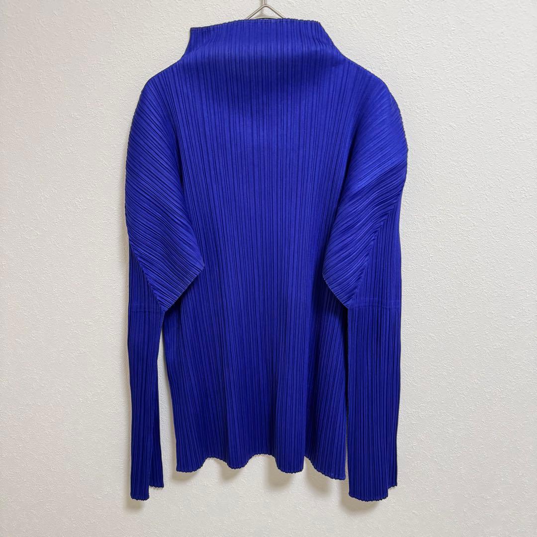 PLEATS PLEASE プリーツ　オーバーサイズ　パープル　長袖　ハイネック