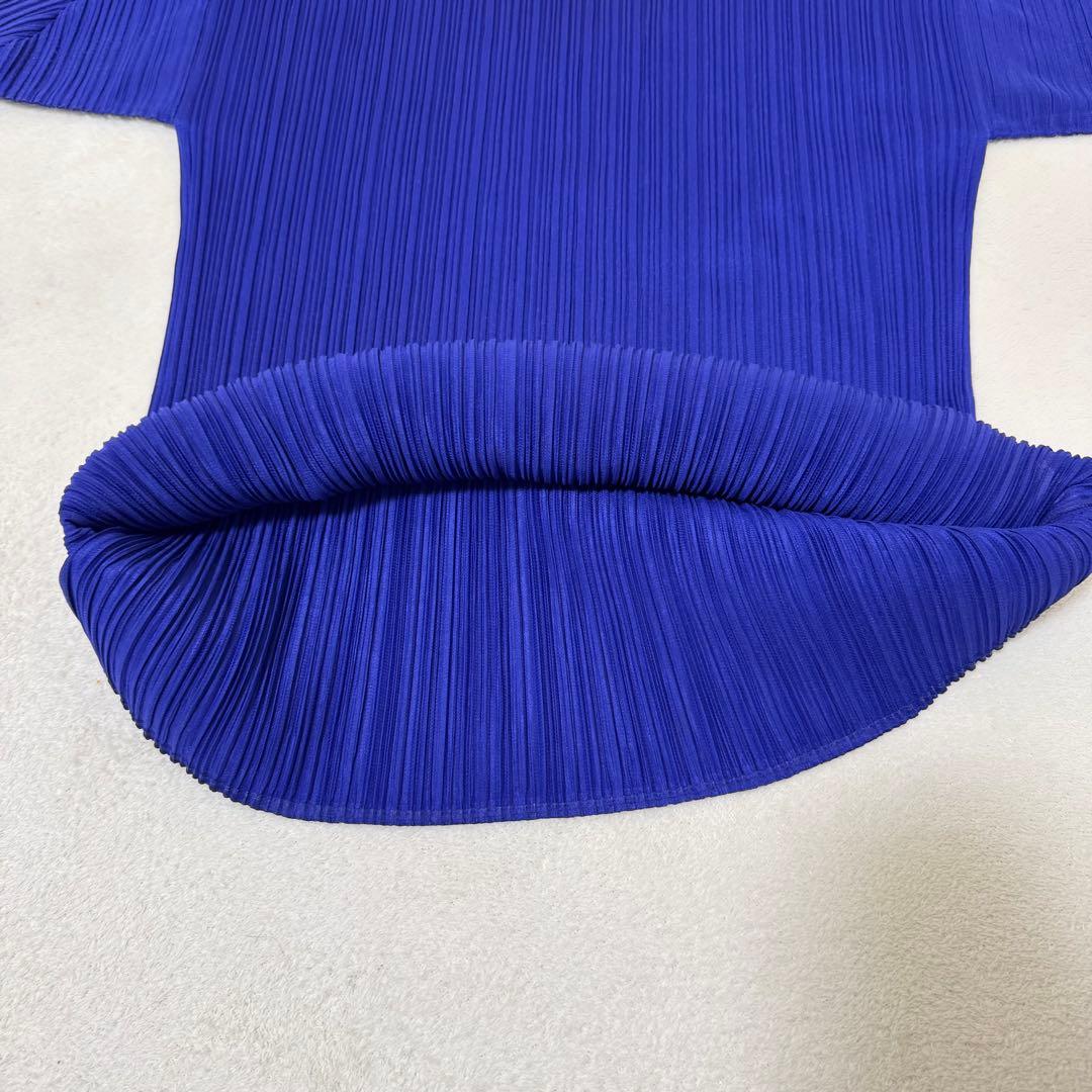 PLEATS PLEASE プリーツ　オーバーサイズ　パープル　長袖　ハイネック