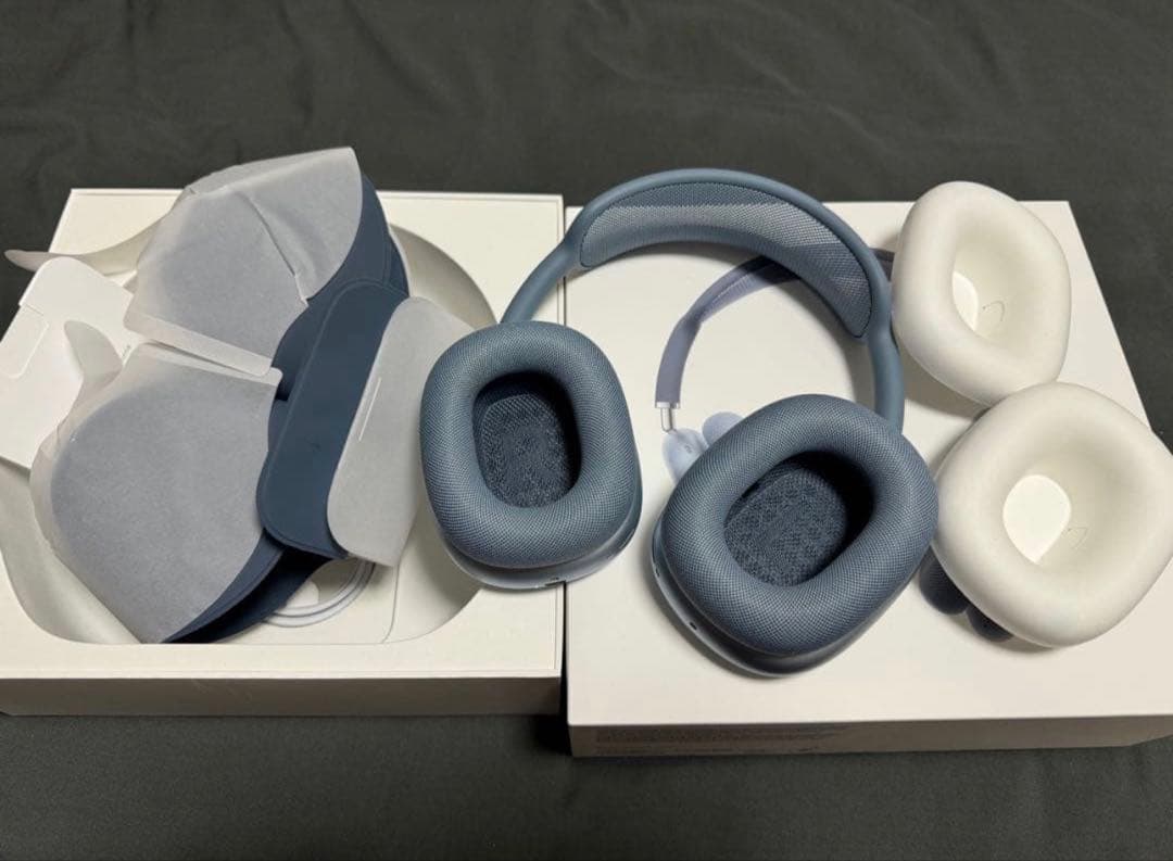 【美品】Apple Airpods Max USB C ブルー 保証2026.9