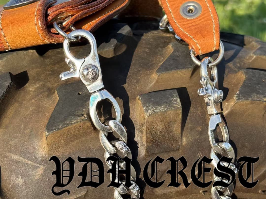 バイカー必須　ウォレット用プレーン　シルバーチェーン　TYPE1　QBKL011