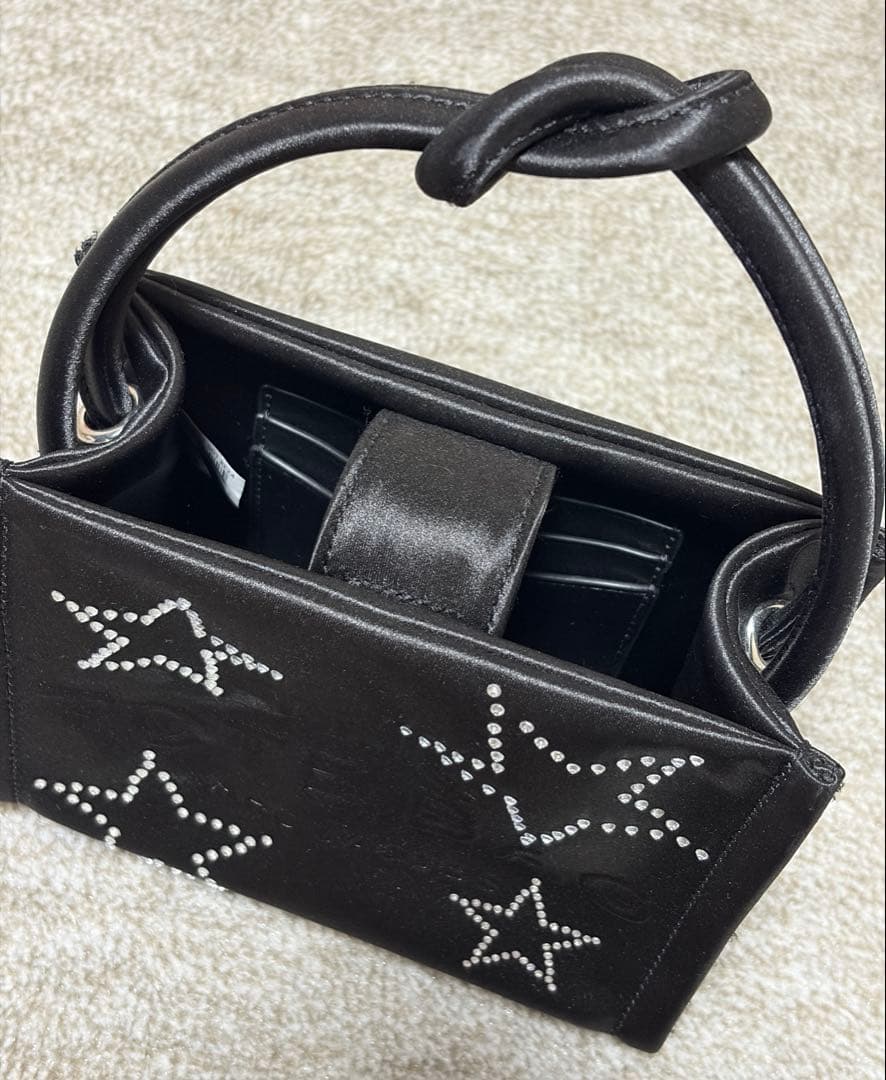 MARCJACOBS スター サテン ミニ トート バッグ マークジェイコブス