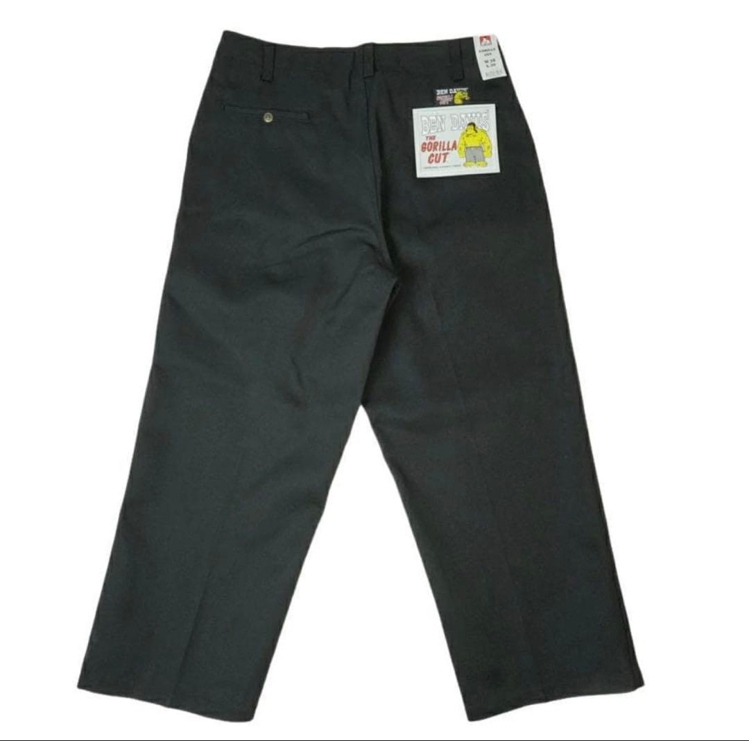 は*ま様 新品BEN DAVIS ゴリラカット ブラック ワークパンツ w38