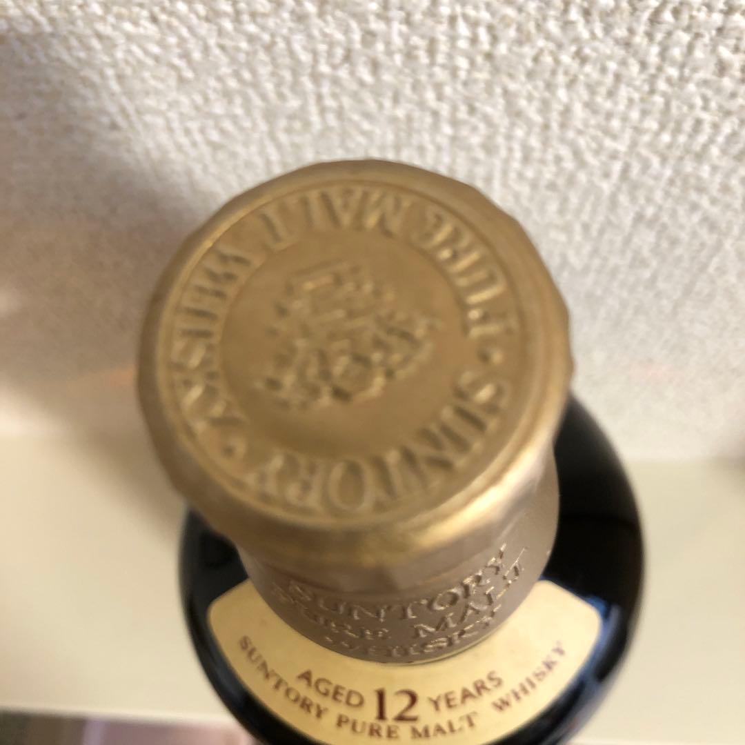 サントリー 山崎 12年ピュアモルトウイスキー 750ml旧ラベル響マーク付き