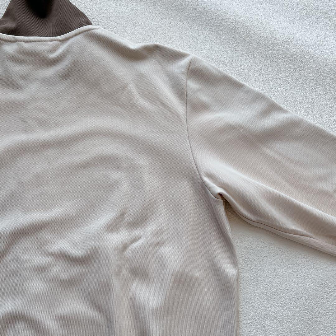 極美品✨adidasトラックジャケット 刺繍 ベージュ×モカブラウン 山本彩着用