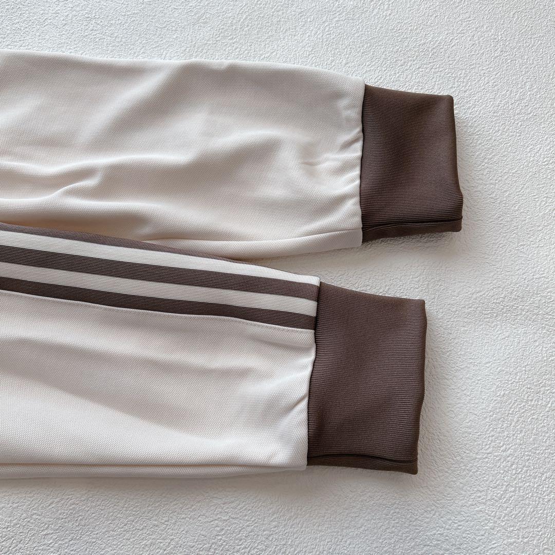 極美品✨adidasトラックジャケット 刺繍 ベージュ×モカブラウン 山本彩着用