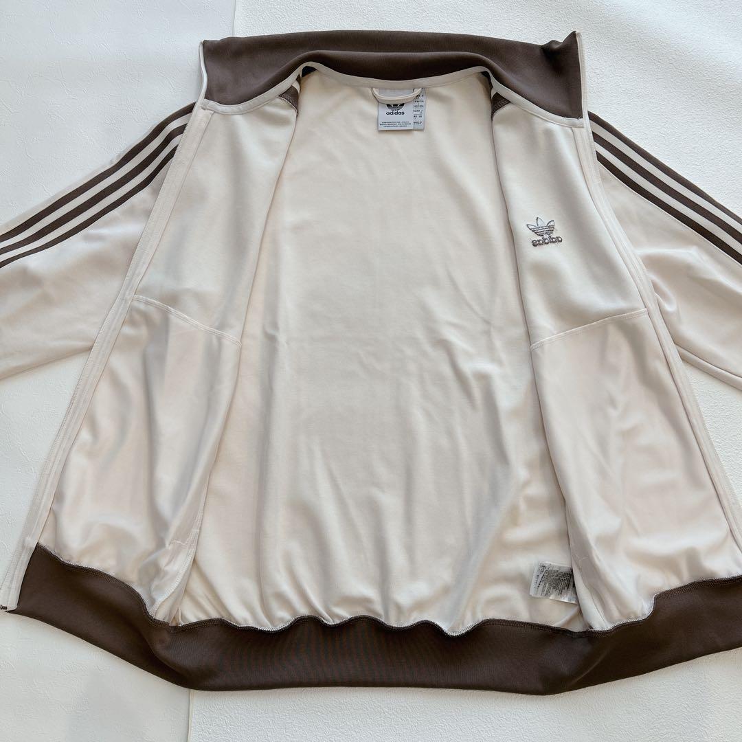 極美品✨adidasトラックジャケット 刺繍 ベージュ×モカブラウン 山本彩着用