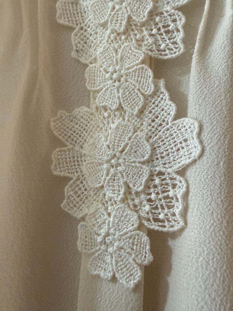 美品ANAYI◾️ホワイトシフォンブラウス