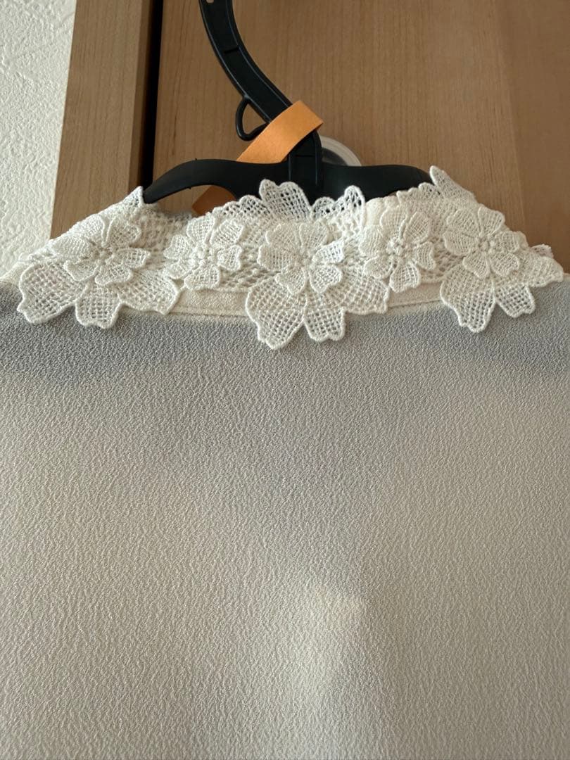 美品ANAYI◾️ホワイトシフォンブラウス