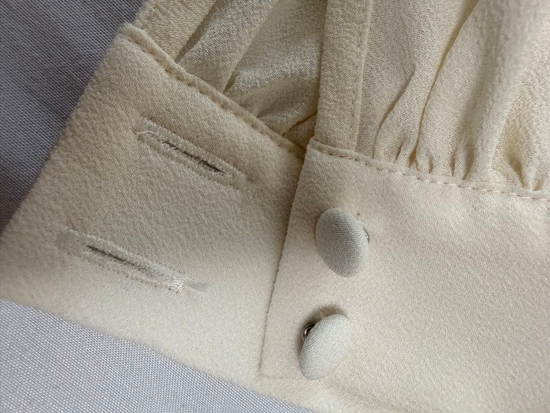 美品ANAYI◾️ホワイトシフォンブラウス