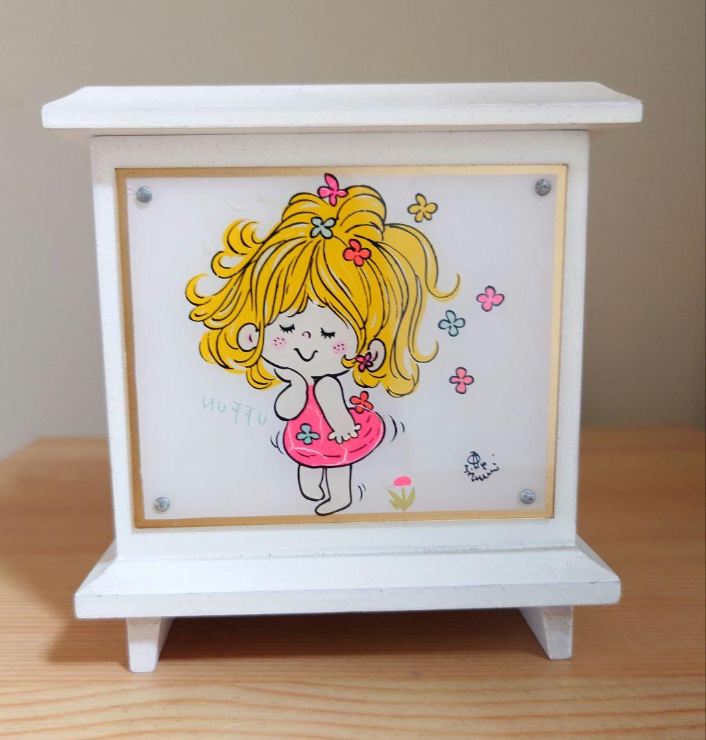 水森亜土 木製オルゴール(エリーゼのために) 昭和レトロ