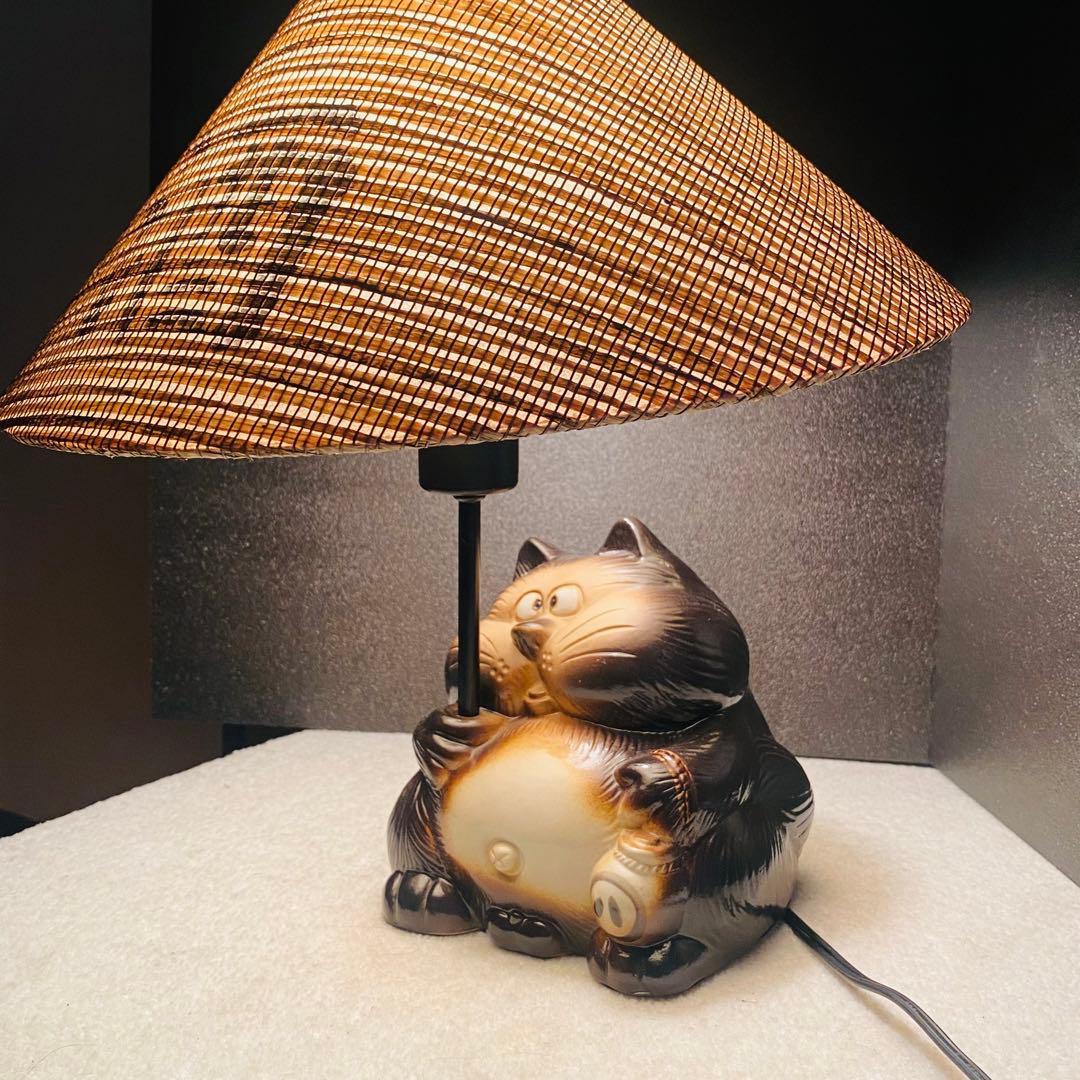 さ*き様 昭和レトロ 希少 松下電工 信楽焼たぬきランプ 縁起物 商売繁盛 ヴィ