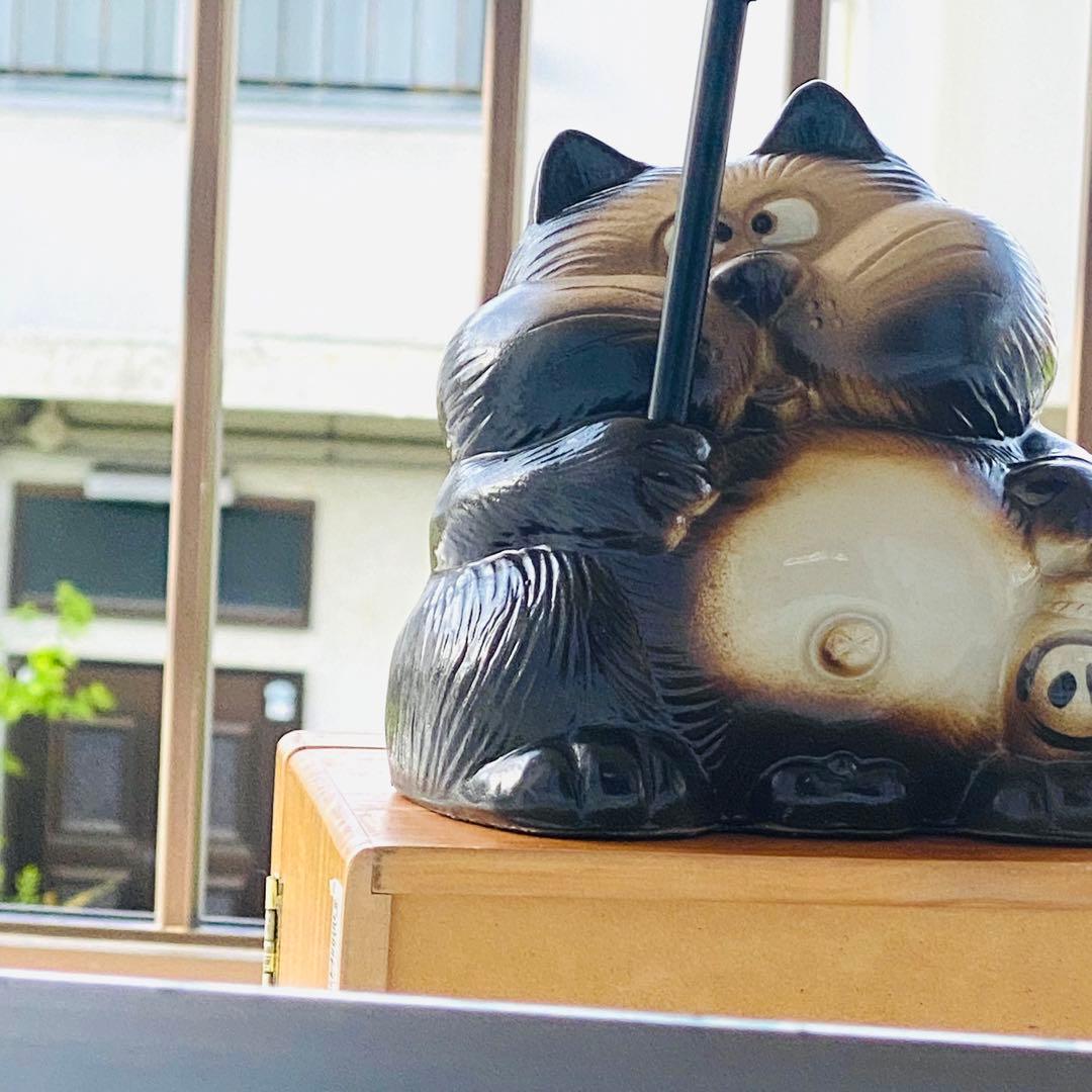 さ*き様 昭和レトロ 希少 松下電工 信楽焼たぬきランプ 縁起物 商売繁盛 ヴィ