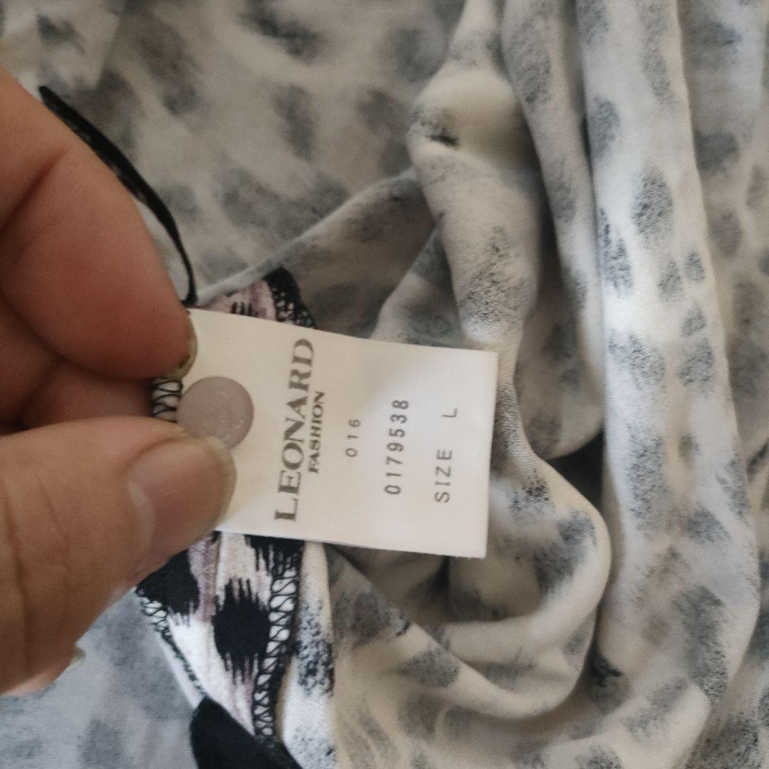 d16 超美品　レオナール　LEONARD　トップス　チュニック　カンカン素材