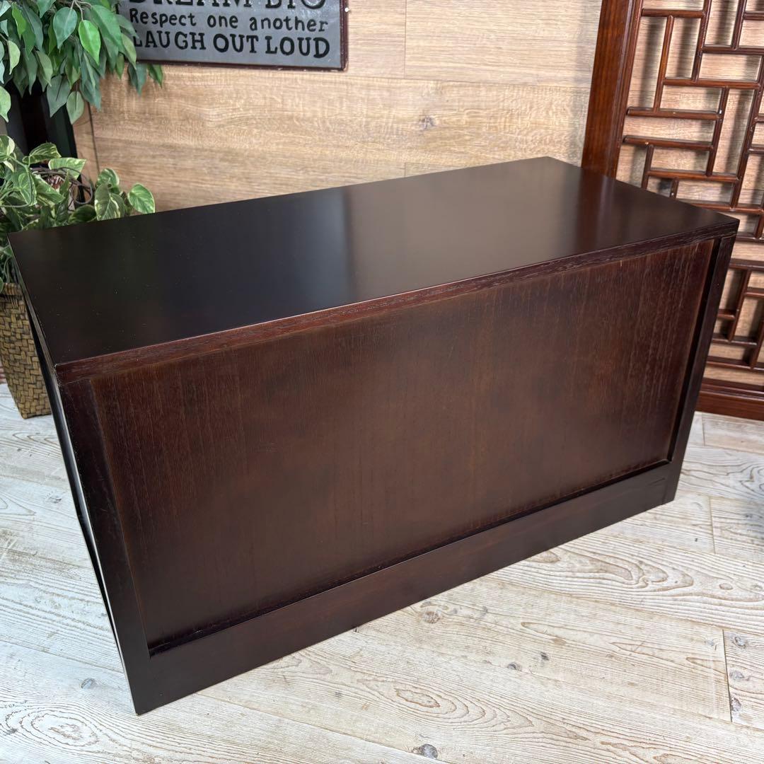 セール中！民芸家具木製ガラス戸付きテレビ台サイドボードTV台チェスト飾り棚桐無垢